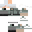 Gray Minecraft skin texture, 64x64 pixels