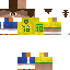 Yellow Minecraft skin texture, 64x64 pixels