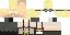 Minecraft skin texture, 64x32 legacy pixels