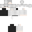 White Minecraft skin texture, 64x64 pixels