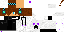 Minecraft skin texture, 64x32 legacy pixels