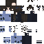 Gray blue Minecraft skin texture, 64x64 pixels
