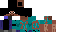 Minecraft skin texture, 64x32 legacy pixels