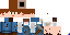 Minecraft skin texture, 64x32 legacy pixels