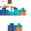 Blue Minecraft skin texture, 64x64 pixels