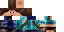 Minecraft skin texture, 64x32 legacy pixels