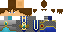 Minecraft skin texture, 64x32 legacy pixels