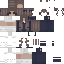 Gray blue Minecraft skin texture, 64x64 pixels