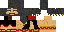 Minecraft skin texture, 64x32 legacy pixels