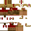 Brown red Minecraft skin texture, 64x64 pixels
