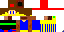 Minecraft skin texture, 64x32 legacy pixels