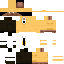 Orange Minecraft skin texture, 64x64 pixels