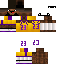 Brown yellow Minecraft skin texture, 64x64 pixels