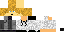 Minecraft skin texture, 64x32 legacy pixels
