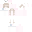 Pink orange Minecraft skin texture, 64x64 pixels