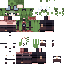 Green Minecraft skin texture, 64x64 pixels