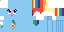 Minecraft skin texture, 64x32 legacy pixels