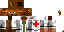 Minecraft skin texture, 64x32 legacy pixels