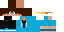 Minecraft skin texture, 64x32 legacy pixels