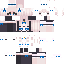 Red Minecraft skin texture, 64x64 pixels