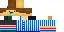 Minecraft skin texture, 64x32 legacy pixels