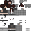 Gray Minecraft skin texture, 64x64 pixels