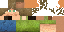 Minecraft skin texture, 64x32 legacy pixels