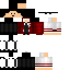 Red Minecraft skin texture, 64x64 pixels