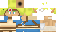 Minecraft skin texture, 64x32 legacy pixels