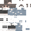 Gray blue Minecraft skin texture, 64x64 pixels