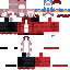 Red Minecraft skin texture, 64x64 pixels