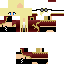 Red yellow Minecraft skin texture, 64x64 pixels