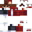 Red Minecraft skin texture, 64x64 pixels