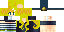 Minecraft skin texture, 64x32 legacy pixels