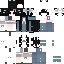 Black Minecraft skin texture, 64x64 pixels