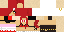 Minecraft skin texture, 64x32 legacy pixels
