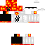 White Minecraft skin texture, 64x64 pixels