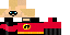 Minecraft skin texture, 64x32 legacy pixels