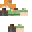 Green Minecraft skin texture, 64x64 pixels