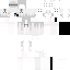 White Minecraft skin texture, 64x64 pixels