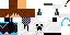 Minecraft skin texture, 64x32 legacy pixels