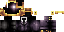Black Minecraft skin texture, 64x32 legacy pixels