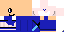 Minecraft skin texture, 64x32 legacy pixels