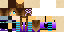Minecraft skin texture, 64x32 legacy pixels