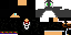Black Minecraft skin texture, 64x32 legacy pixels