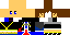 Minecraft skin texture, 64x32 legacy pixels