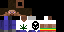 Minecraft skin texture, 64x32 legacy pixels