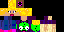 Minecraft skin texture, 64x32 legacy pixels