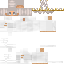 White Minecraft skin texture, 64x64 pixels