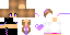Minecraft skin texture, 64x32 legacy pixels